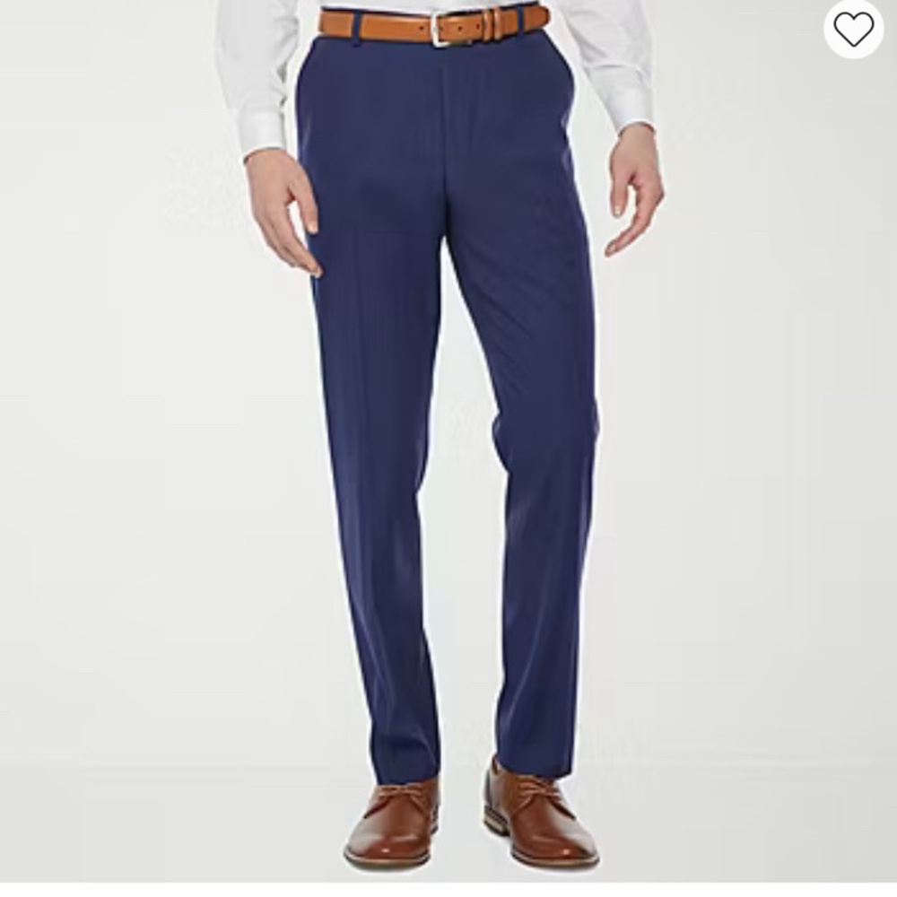New J. Ferrar Ultra Comfort Mens Super Slim Fit Flat Front Suit Pants